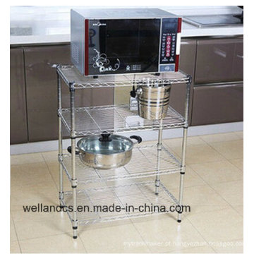Multiuso cozinha forno de microondas rack de arame em cromo (cj6035150b4c)